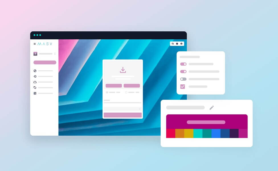 MASV-Datei-Upload-mit-Panel MASV-Dateiübertragung