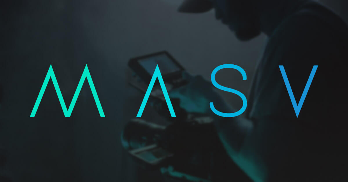 MASV-개방형 그래프-특징-이미지 어두운 배경의 MASV 로고
