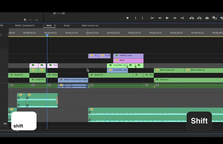 Premiere-Pro-Shortcuts_shift Adobe Premiere Pro timeline and playhead