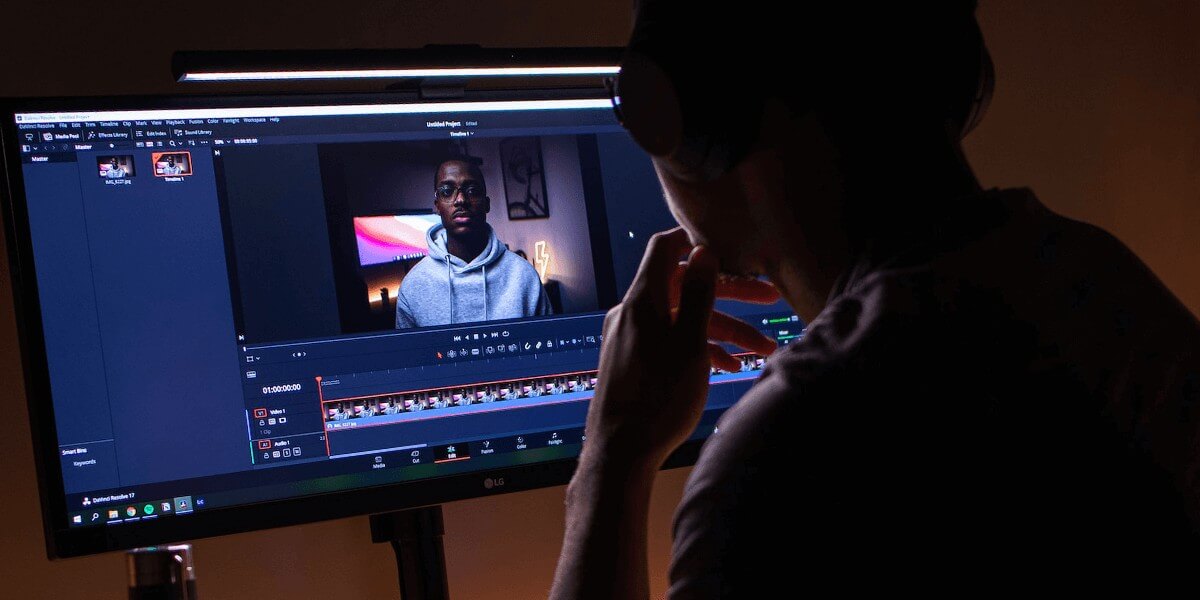 video-editor-timeline A video editor stares at his timeline
