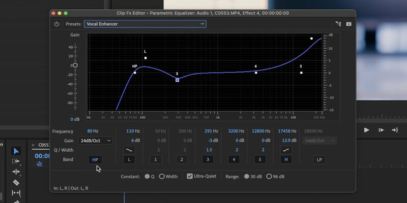 voice sound better_parametric equalizer Adobe Premiere Pro Parametric Equalizer