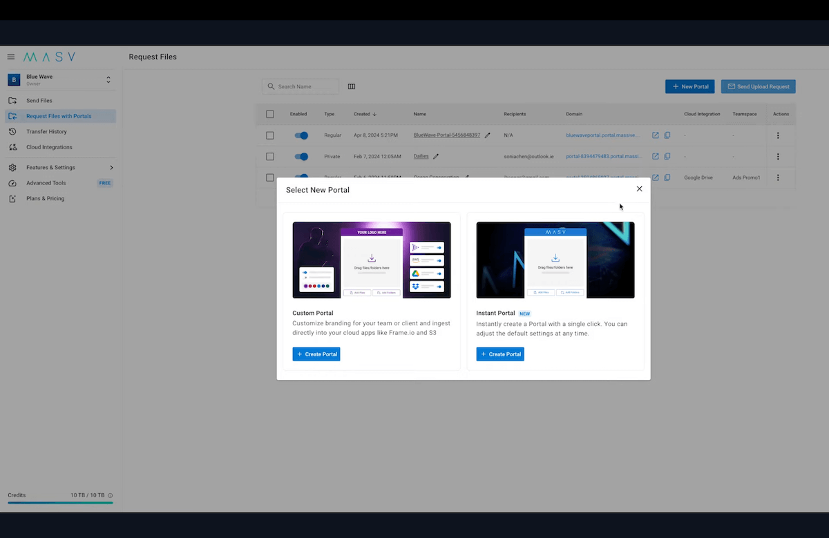 custom MASV portal 플레이스홀더 이미지