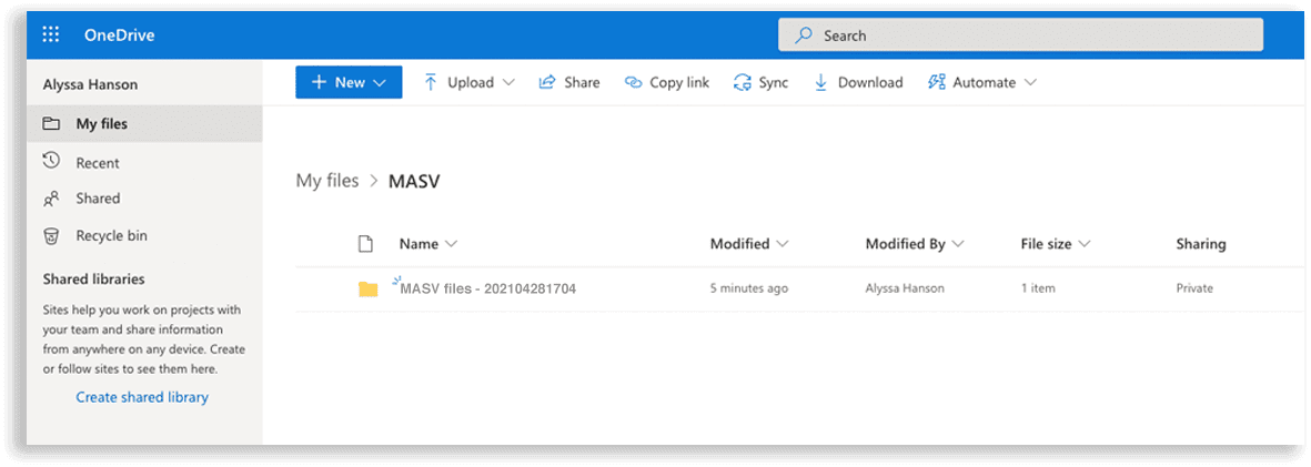 대용량 파일-온-드라이브-웹 OneDrive에 파일 저장