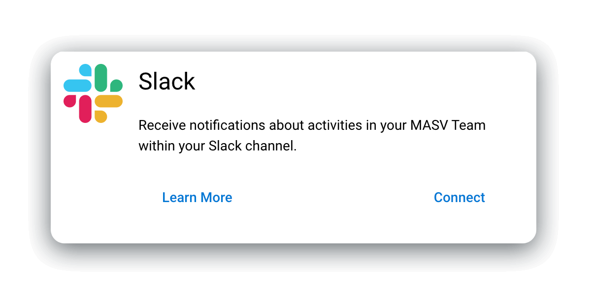 마스브-슬랙-통합-연결-투명성 Slack 계정을 MASV에 연결