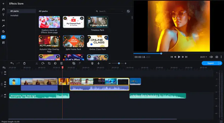 Movavi-UI Movavi user interface